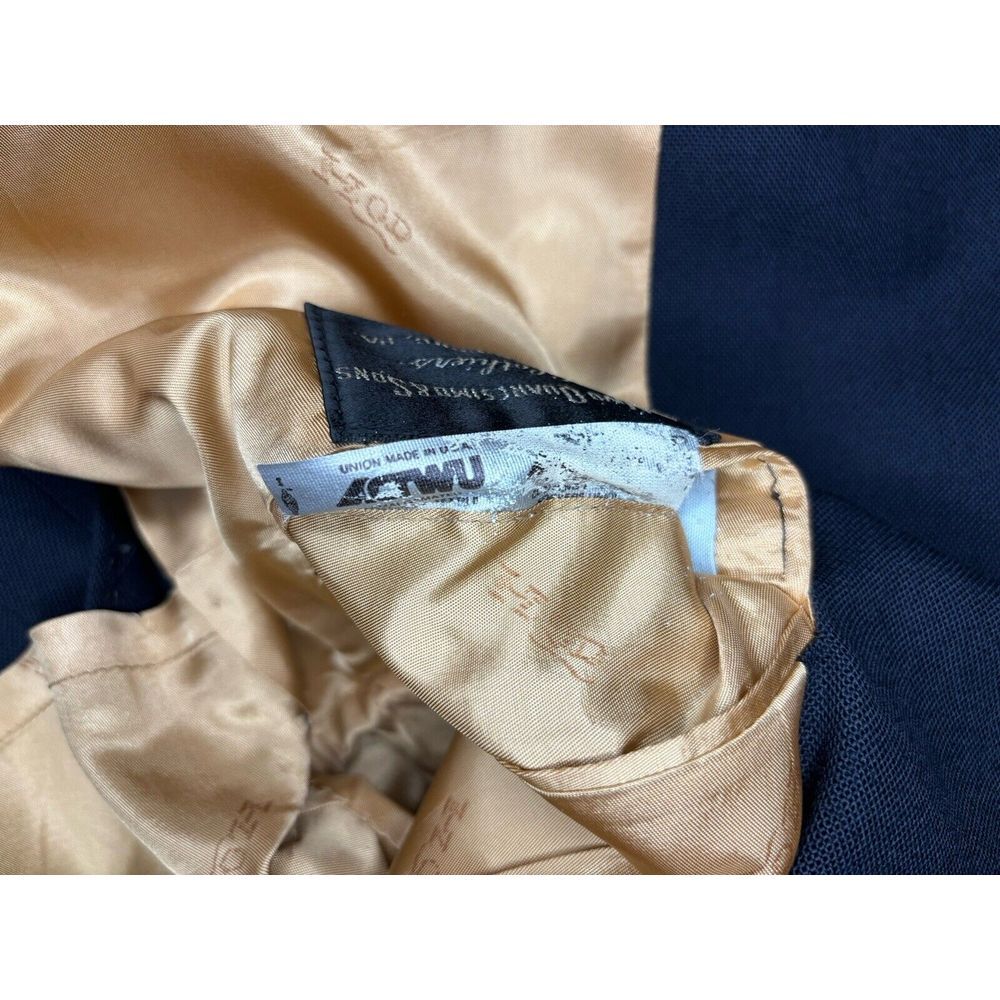 IZOD Lacoste Vintage Blue Single Breasted Two Gold‎ Buttons Blazer 42R USA Made - Picture 8 of 9